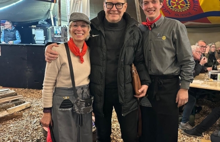 From left: Pascale Kuntzer, Deputy Governor Jouni Heinonen, Governor Loïs Auberson, President of RC Neuchâtel - Vieille-Thielle.